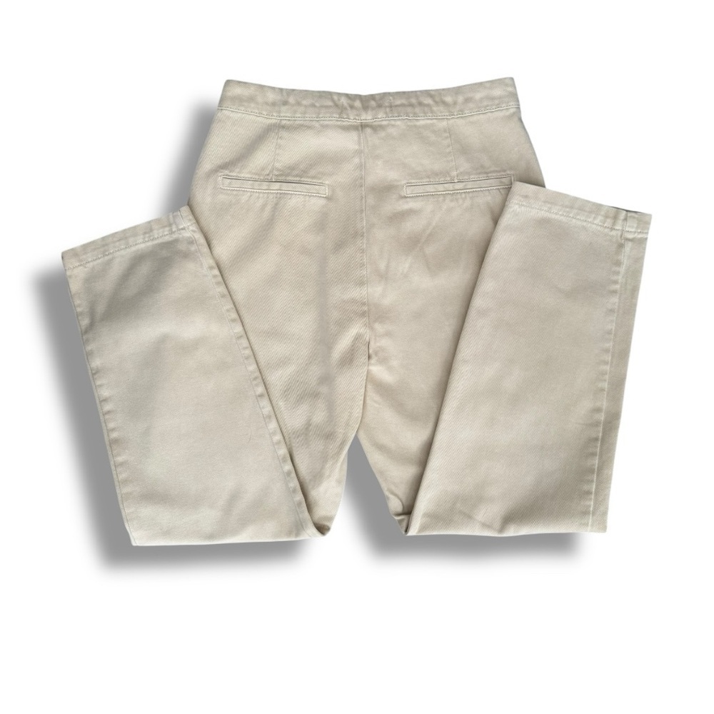 🌟 ZARA Gold Buttoned Straight Leg Jeans | Size L - Picture 4 of 7
